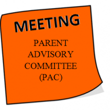 PAC Meeting - Monday, Fen. 26th